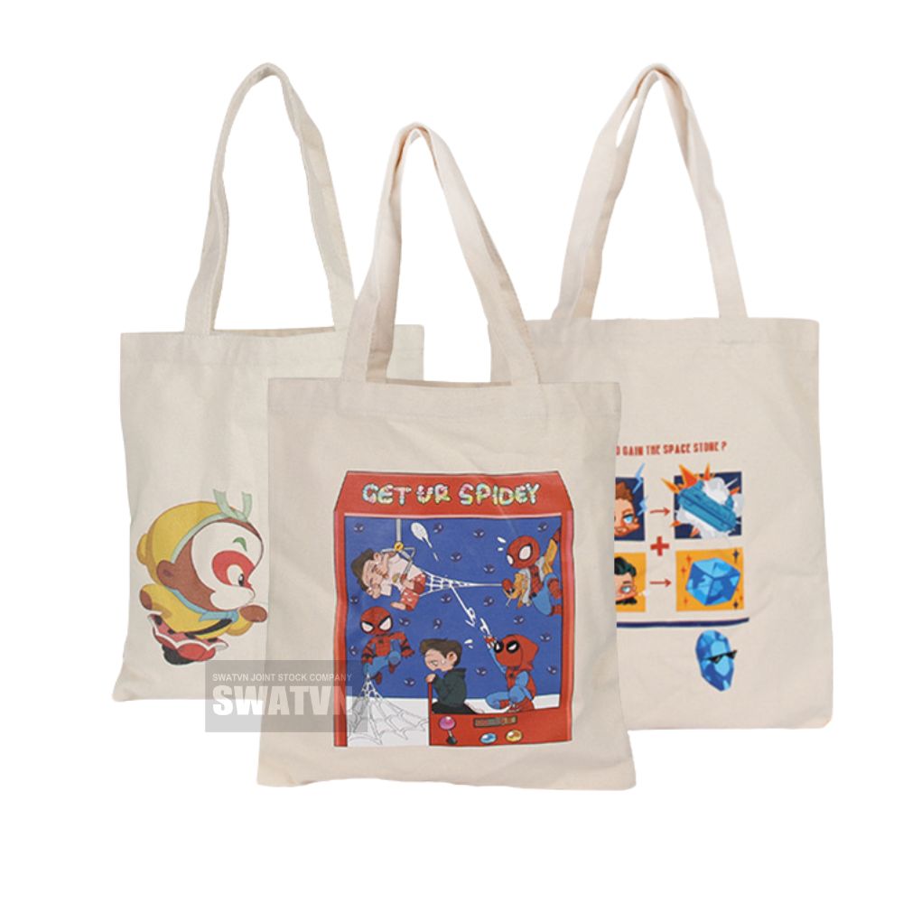 SẢN XUẤT TÚI TOTE CANVAS IN LOGO – QUÀ TẶNG DOANH NGHIỆP LÝ TƯỞNG