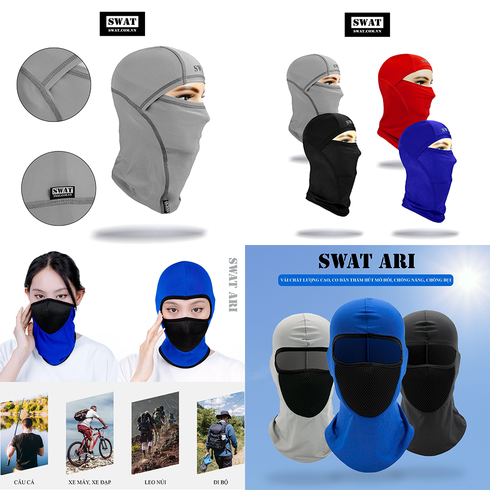 Xưởng nhập sỉ khăn trùm đầu chống nắng, khăn ninja theo yêu cầu số lượng lớn