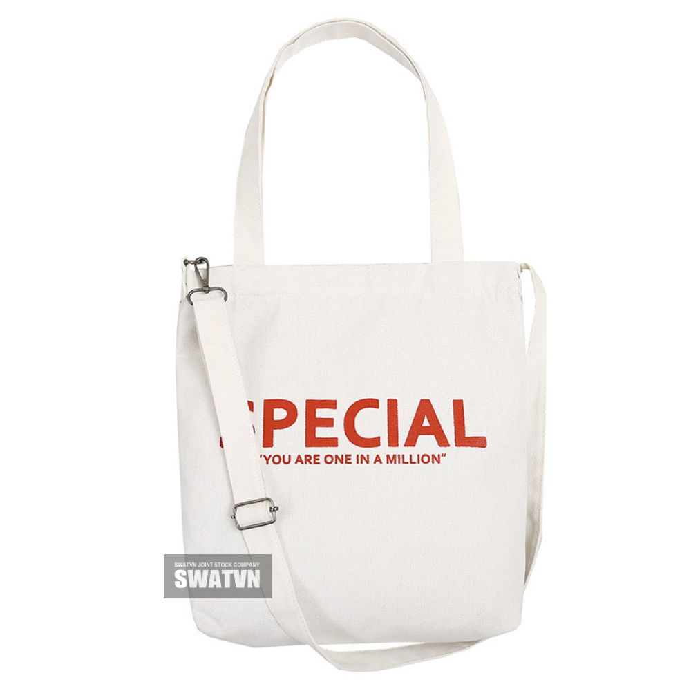 TÚI TOTE VẢI CANVAS ĐEO CHÉO IN LOGO – GIẢI PHÁP QUẢNG BÁ THƯƠNG HIỆU HIỆU QUẢ