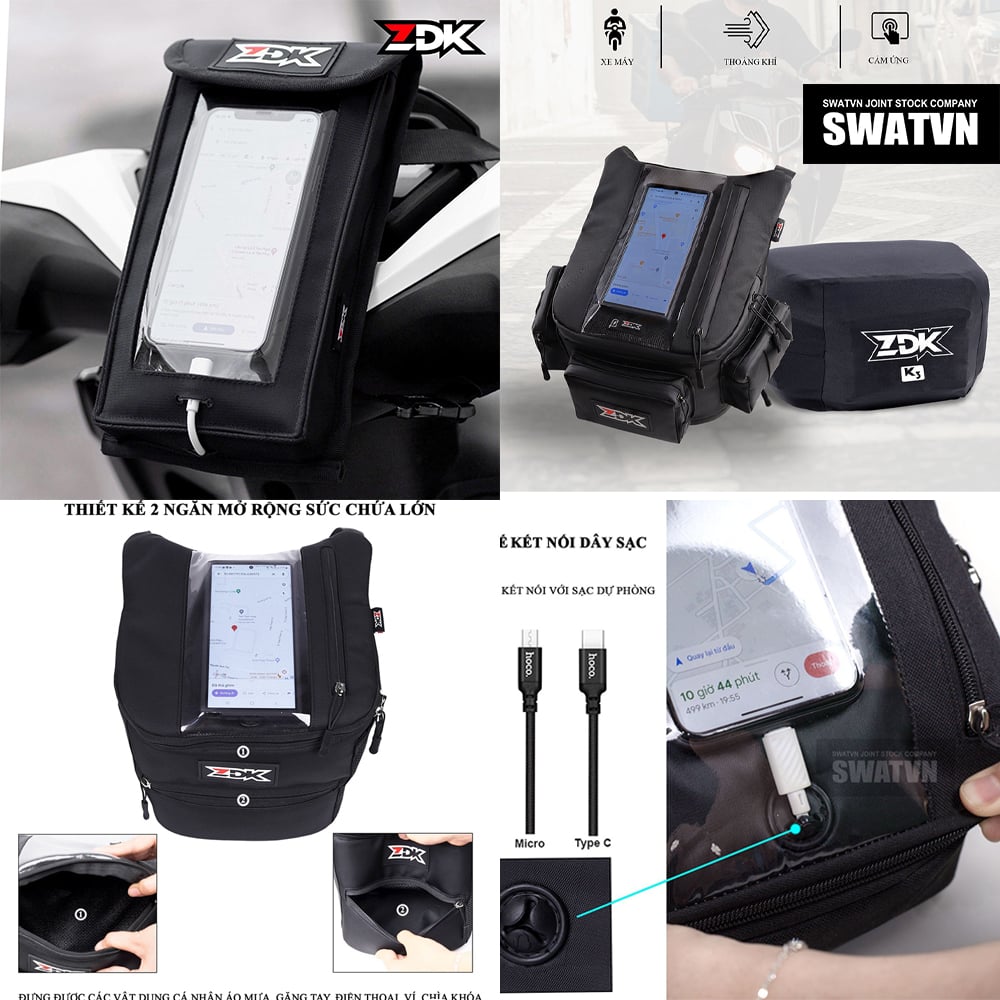 Nhập sỉ túi treo đầu xe máy, túi grab giá rẻ - Nhận xưởng gia công túi treo đầu xe máy, túi grab tại Sài Gòn