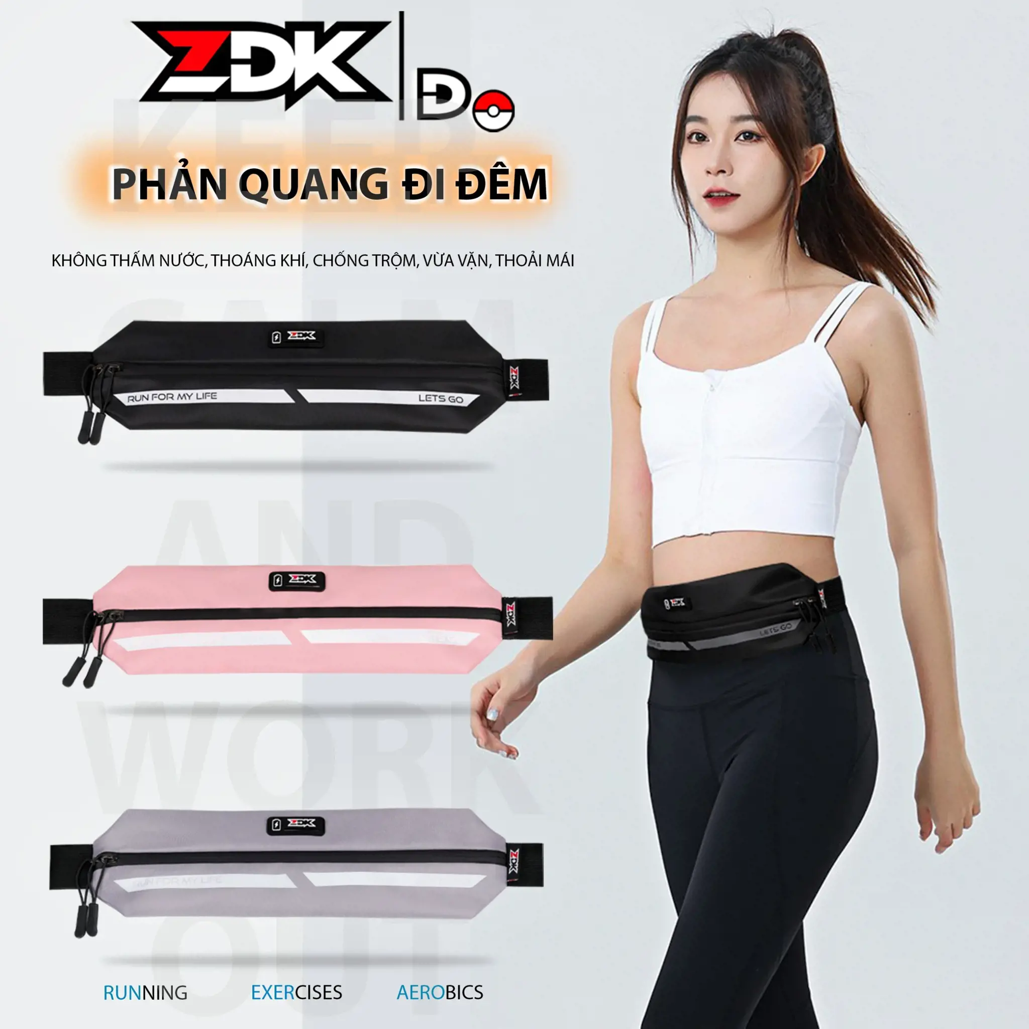 SẢN PHẨM HỖ TRỢ CHO MỌI CUỘC CHẠY - TÚI ĐEO HÔNG ZDK D0