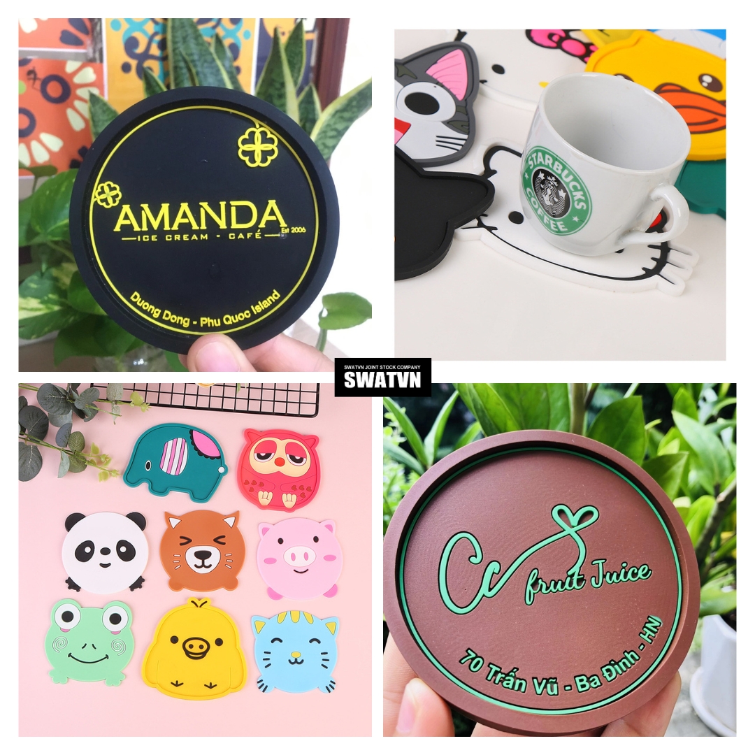 Địa chỉ đặt sản xuất các mẫu đế lót ly cao su, móc khoá dây, logo nhãn hiệu cao su giá tốt