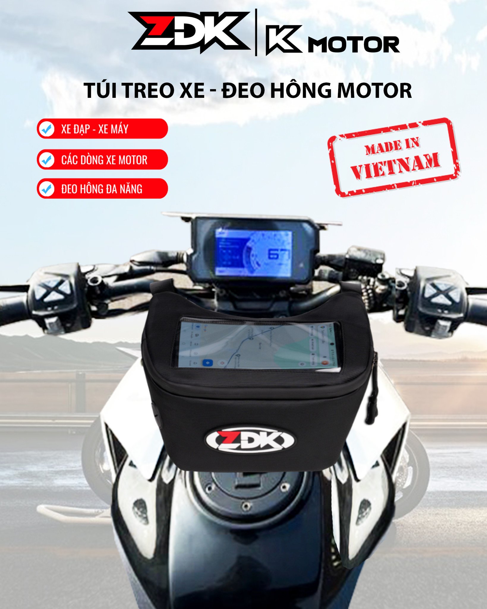 TÚI TREO XE ĐEO HÔNG GIÁ RẺ CHẤT LƯỢNG