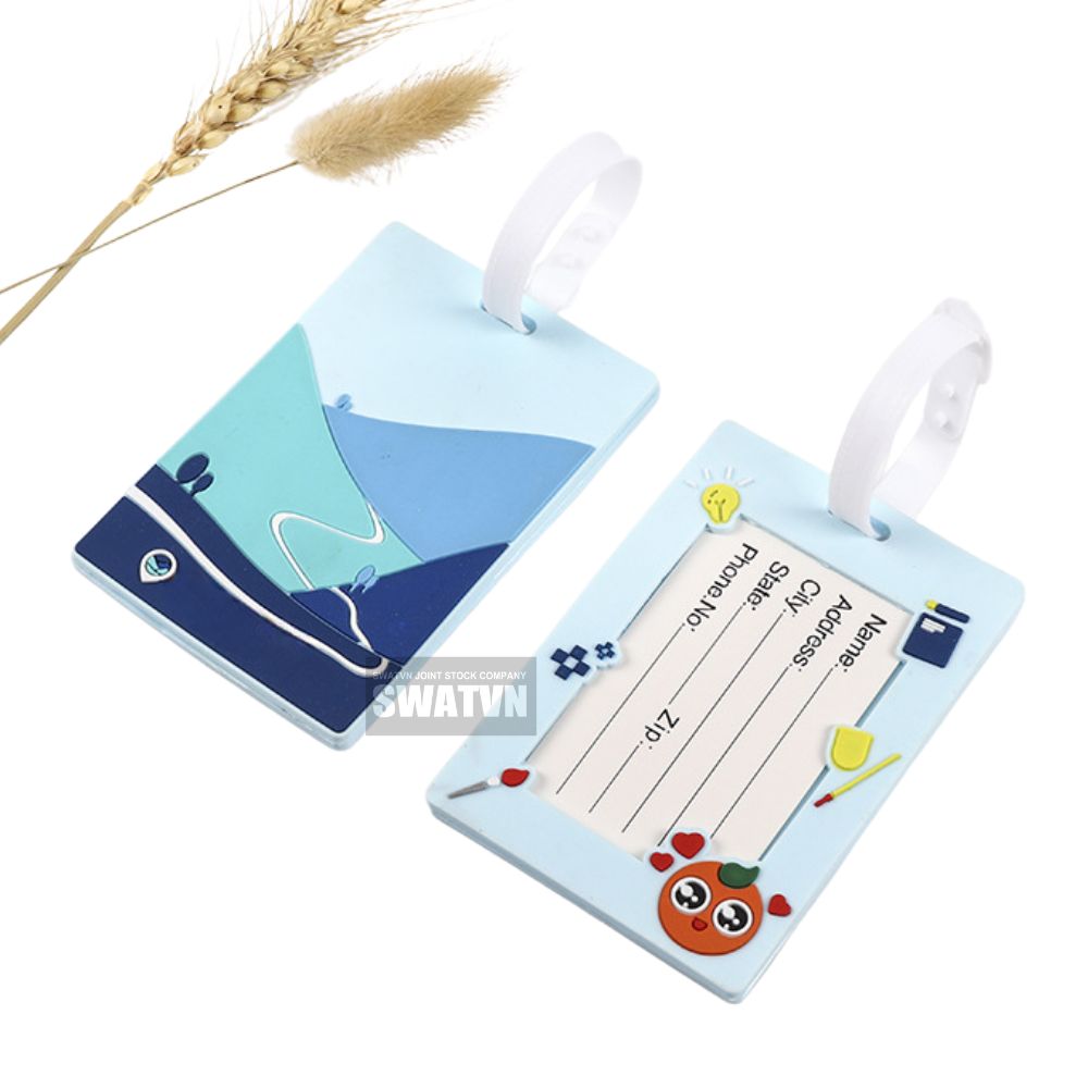 thẻ tên cao su gắn hành lý