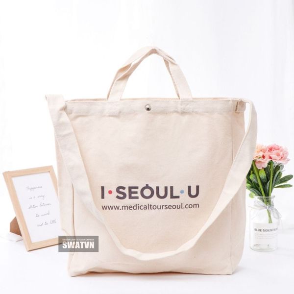 túi tote vải canvas in logo