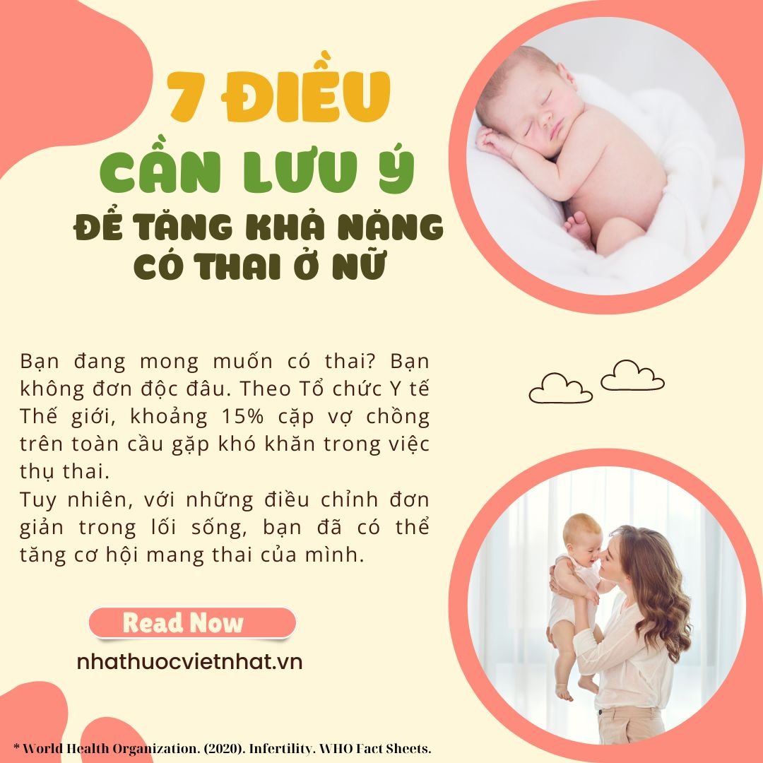 7 điều cần lưu ý để tăng khả năng có thai ở nữ