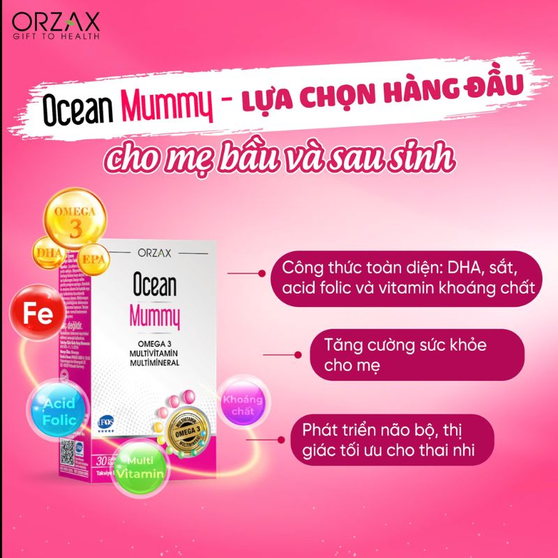 nhathuocvietnhat.vn - Ocean Mummy - Viên uống bổ sung các vitamin và khoáng chất thiết yếu cho mẹ bầu khỏe mạnh