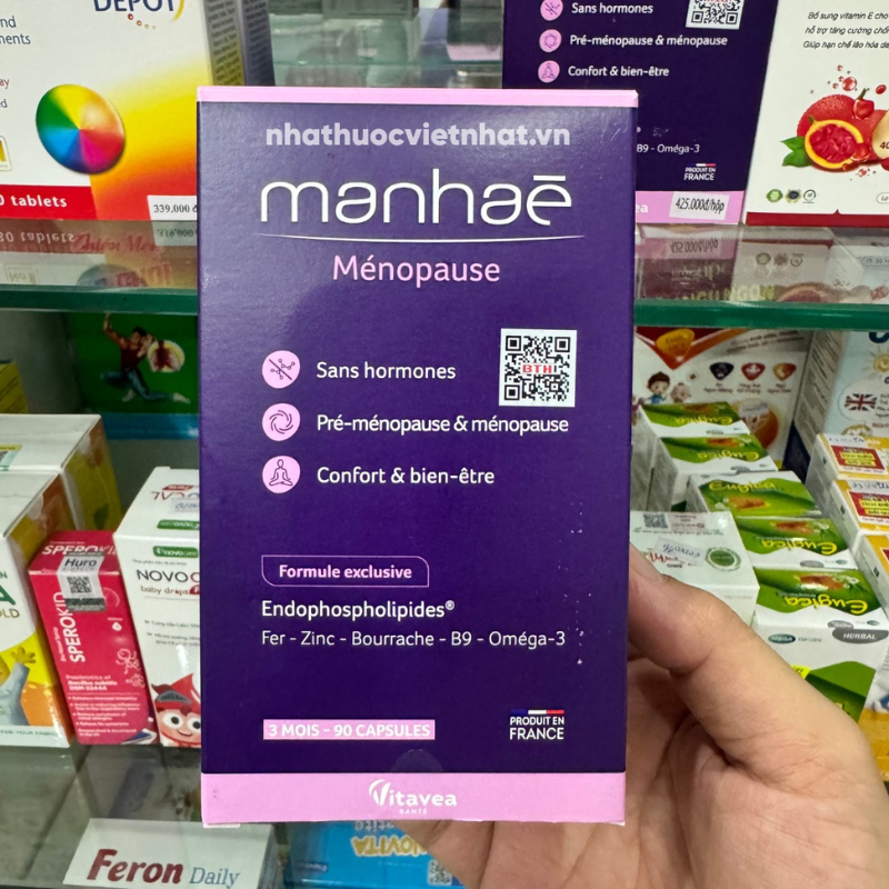 nhathuocvietnhat.vn - Viên uống cân bằng nội tiết Manhae cho phụ nữ tiền mãn kinh, mãn kinh
