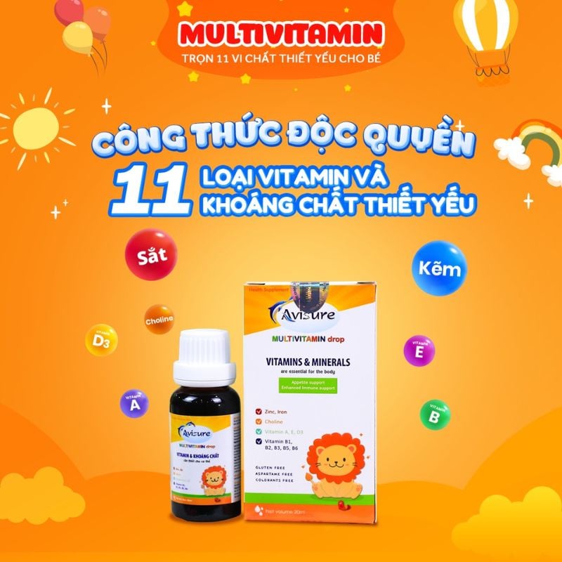 nhathuocvietnhat.vn - Avisure Multivitamin Drop 30ml - Vitamin tổng hợp chính hãng cho trẻ từ 6 tháng tuổi