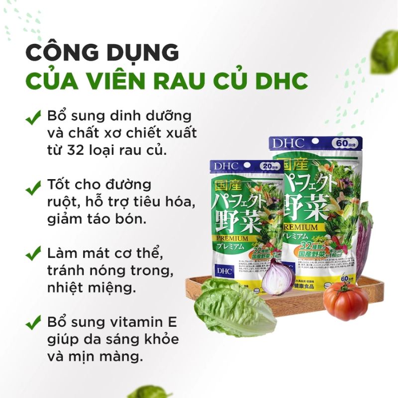 nhathuocvietnhat.vn - Công dụng của DHC rau củ