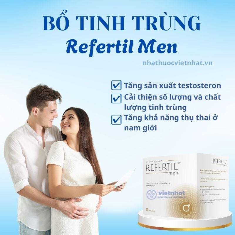 nhathuocvietnhat.vn - Refertil Men chính hãng -Bổ sung 2 dạng folates và carnitines, myo-inositol và lycopene tự nhiên giúp tăng cường sức khỏe sinh sản nam giới