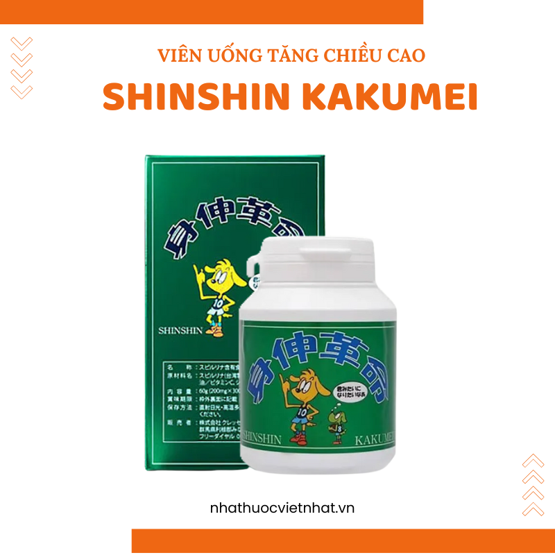 nhathuocvietnhat.vn - Shinshin Kakumei - Sản phẩm tăng chiều cao từ tảo Spirulina tự nhiên, thúc đẩy phát triển chiều cao và sức khỏe toàn diện cho trẻ