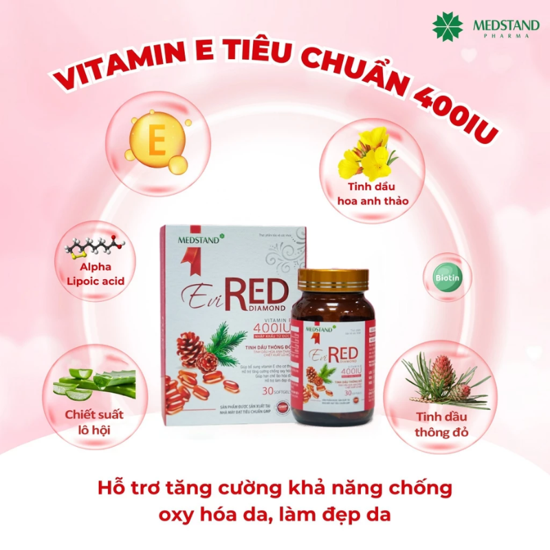 nhathuocvietnhat.vn - Evired Diamond bổ sung vitamin E và các thành phần tự nhiên, giúp tăng cường khả năng chống oxy hóa, hỗ trợ làm đẹp da