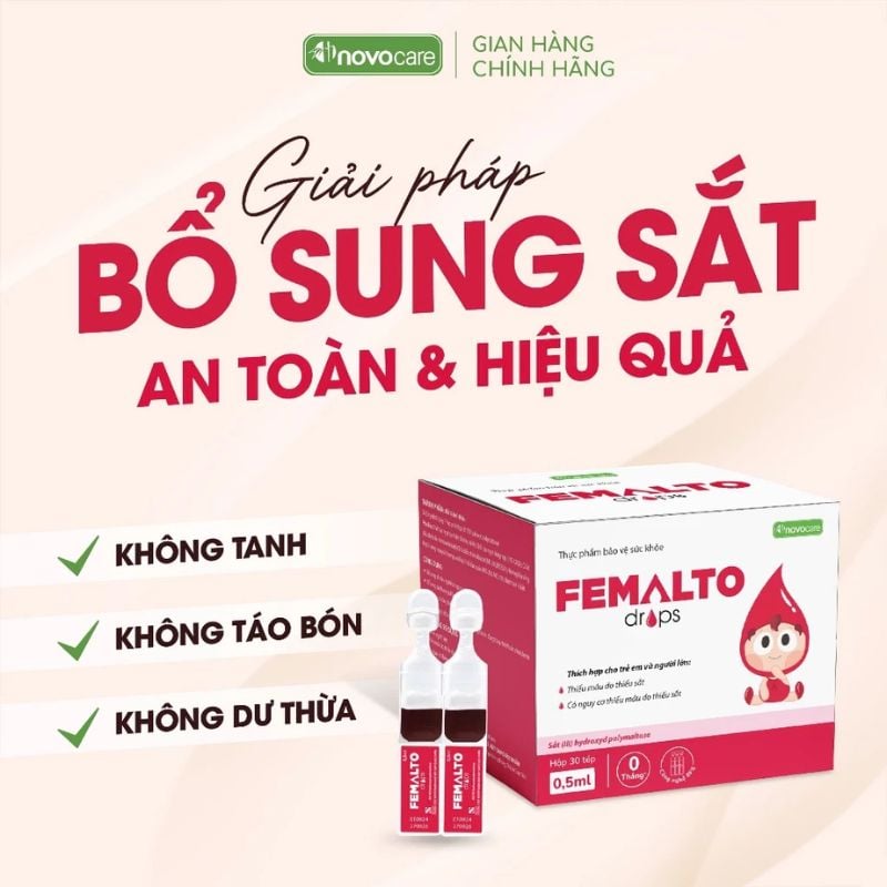 nhathuocvietnhat.vn -Sắt Femalto ống uống BFS - Giải pháp bổ sung sắt an toàn cho trẻ từ 0 tuổi