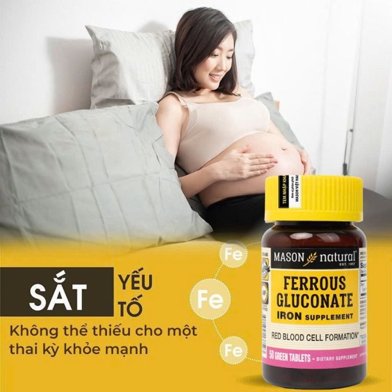 nhathuocvietnhat.vn - Viên Uống Sắt Hữu Cơ Cho Bà Bầu Ferrous Gluconate Mason