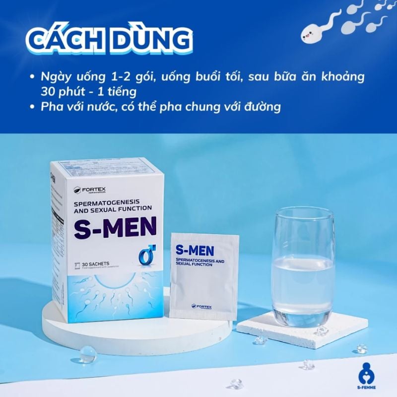 nhathuocvietnhat.vn - Uống 1 gói S-Men mỗi ngày để tăng khả năng thụ thai tự nhiên ở nam giới