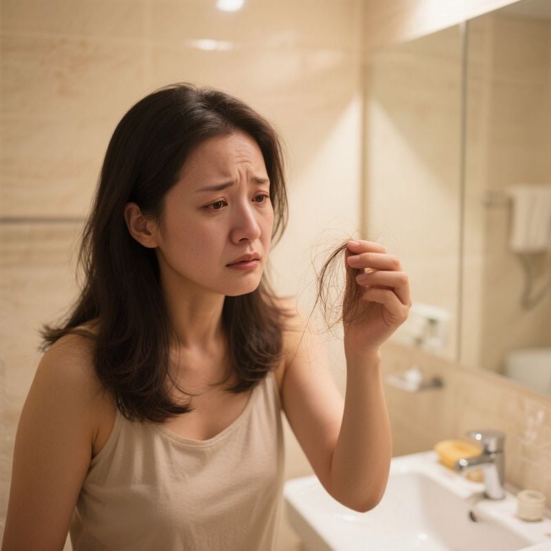 nhathuocvietnhat.vn - Rụng tóc là một trong những dấu hiệu thiếu kẽm thường gặp