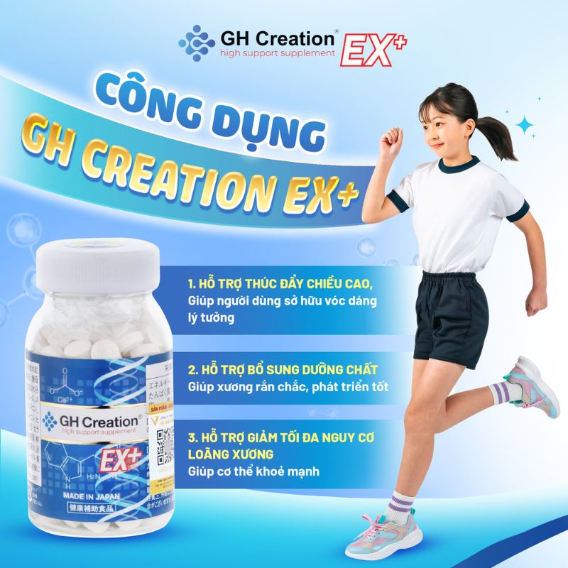 nhathuocvietnhat.vn - GH Creation EX+, giải pháp tăng chiều cao vượt trội cho trẻ