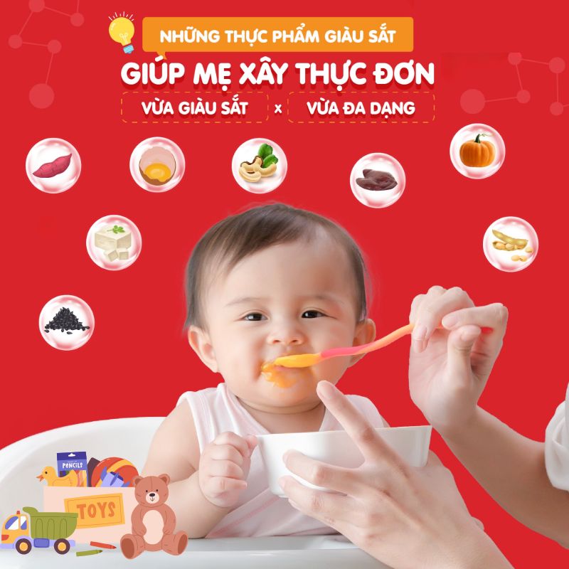 nhathuocvietnhat.vn -  Những thực phẩm giàu sắt mà mẹ nên thêm vào thực đơn ăn dặm của bé.