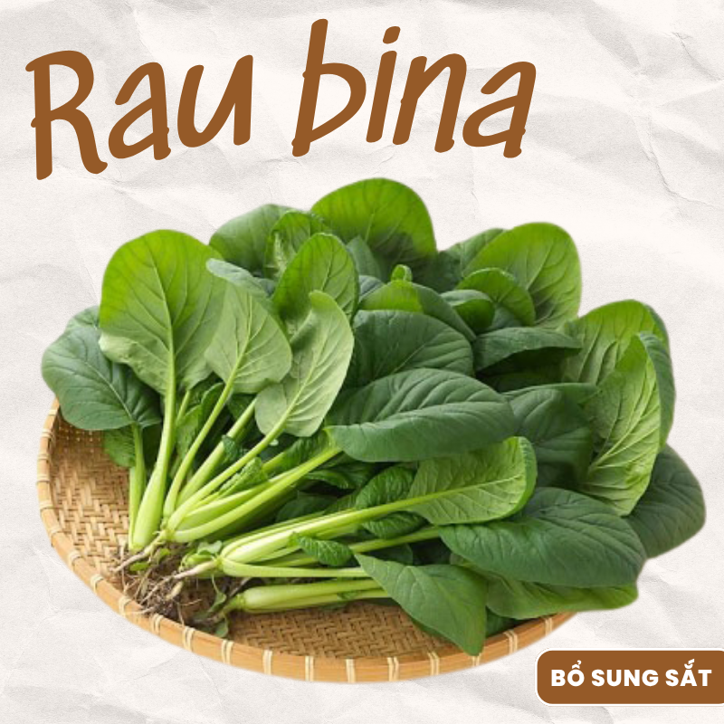 nhathuocvietnhat.vn - Rau bina (cải bó xôi) là một nguồn sắt non-heme dồi dào trong nhóm rau lá xanh.