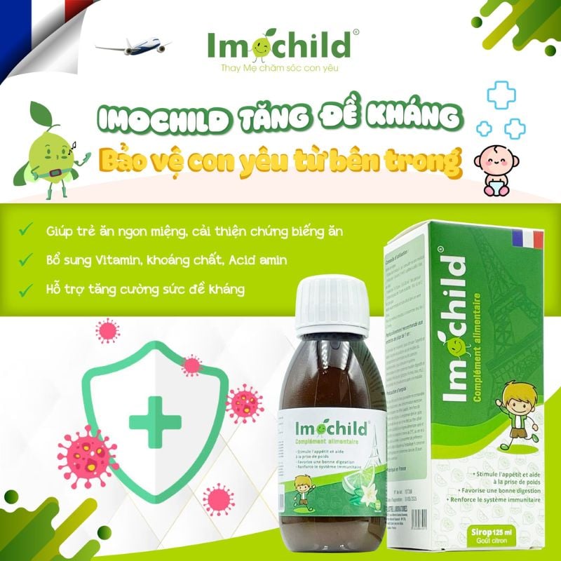 nhathuocvietnhat.vn - Siro Tăng Đề Kháng Imochild, hỗ trợ tăng cường đề kháng cho trẻ từ 1 tuổi