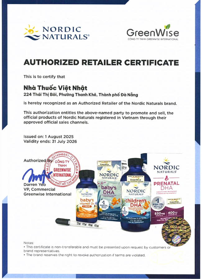 nhathuocvietnhat.vn - Nhà thuốc Việt Nhật, Đại lý bán hàng chính hãng các sản phẩm của Nordic Naturals tại Việt Nam.
