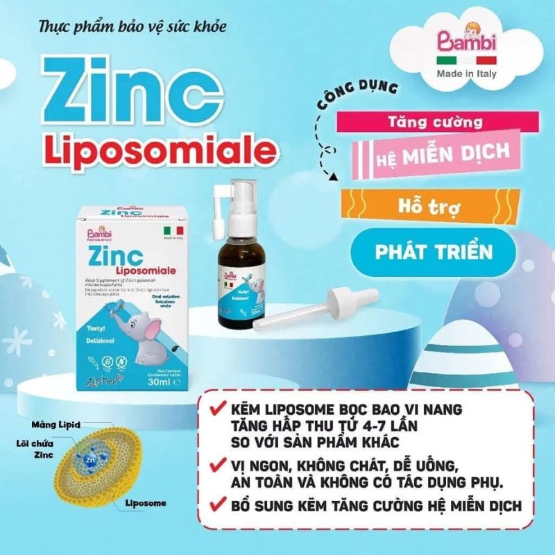 nhathuocvietnhat.vn -  ZinC Liposomiale, hỗ trợ tăng cường miễn dịch và cải thiện biếng ăn cho trẻ em