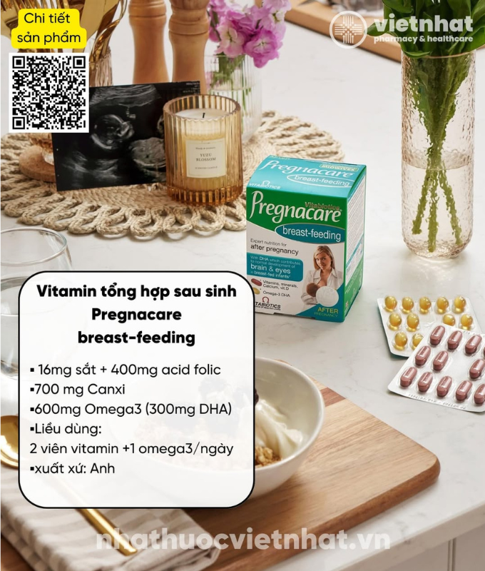 nhathuocvietnhat.vn - Vitamin tổng hợp cho mẹ sau sinh Pregnacare Breast-feeding