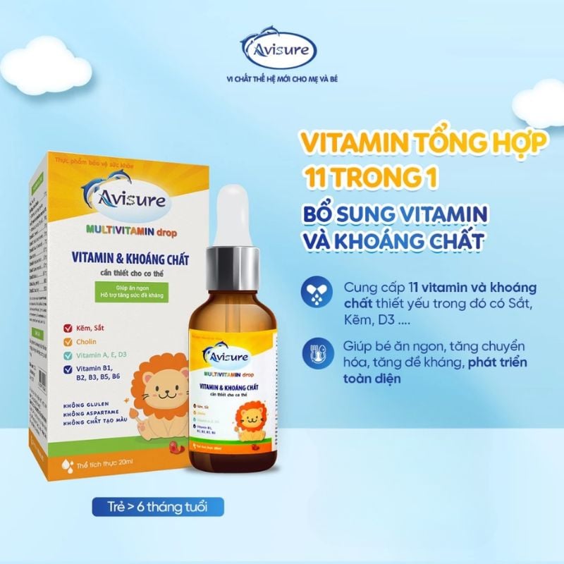 nhathuocvietnhat.vn - Avisure Multivitamin, bổ sung vitamin tổng hợp giúp trẻ ăn ngon, tăng đề kháng