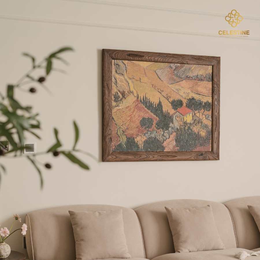 Bức tranh tường lớn là điểm nhấn nghệ thuật tinh tế