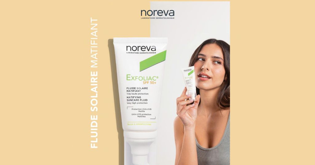 |NOREVA EXFOLIAC SUNCARE FLUID SPF 50+| CHỐNG NẮNG CHO DA DẦU MỤN