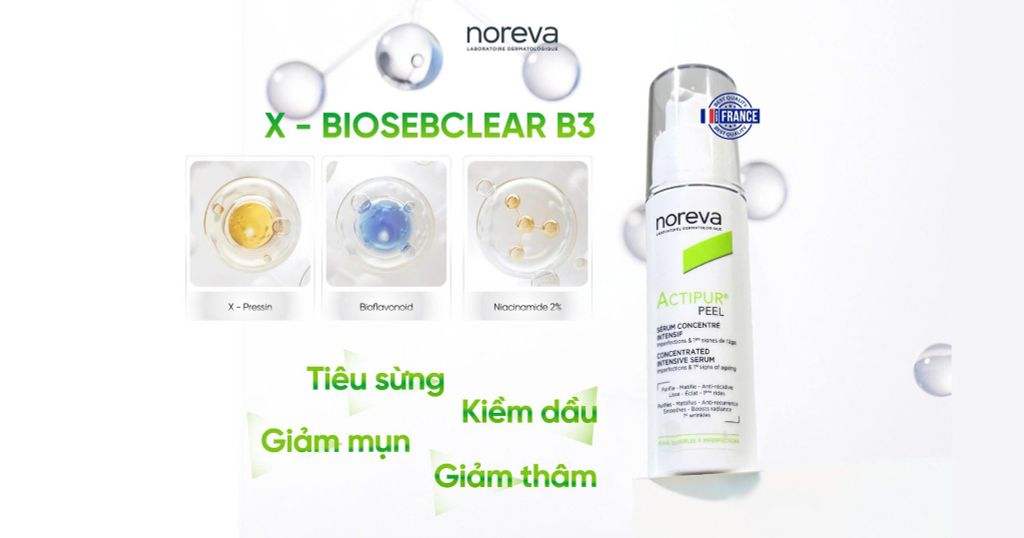 NOREVA ACTIPUR PEEL - SERUM ĐA NHIỆM DÀNH CHO DA DẦU MỤN