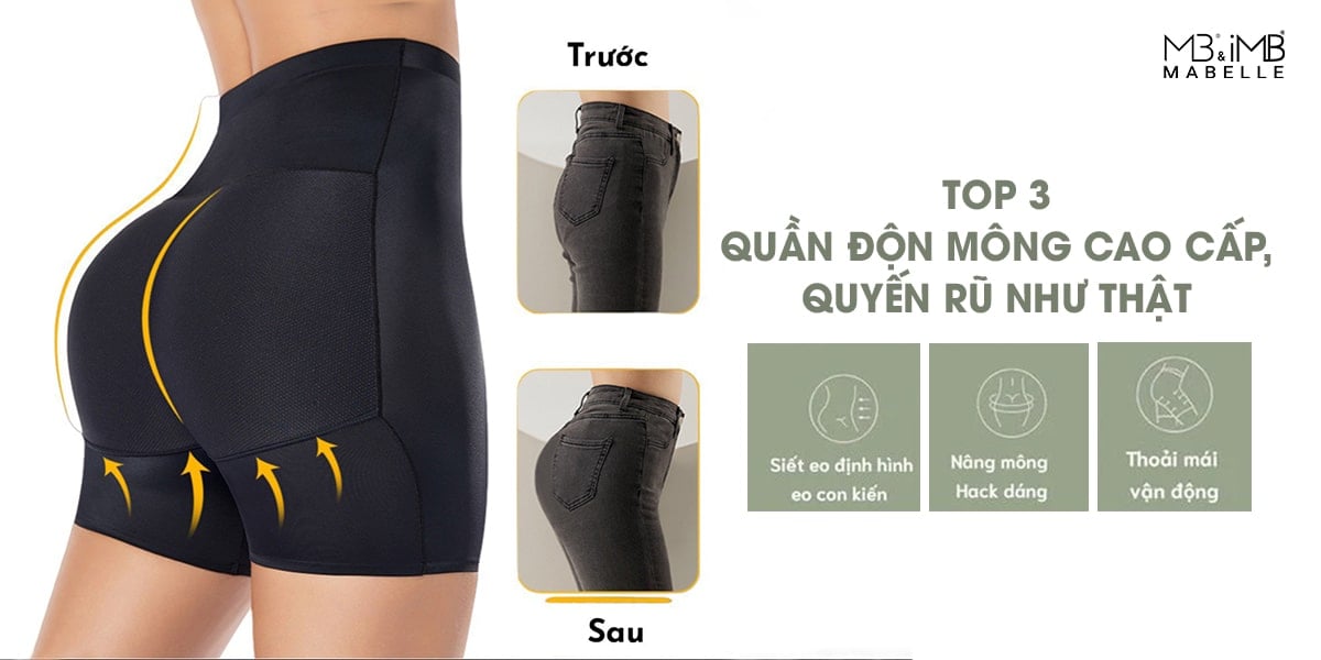 Top 3 QUẦN ĐỘN MÔNG cao cấp, độn mông quyến rũ như thật