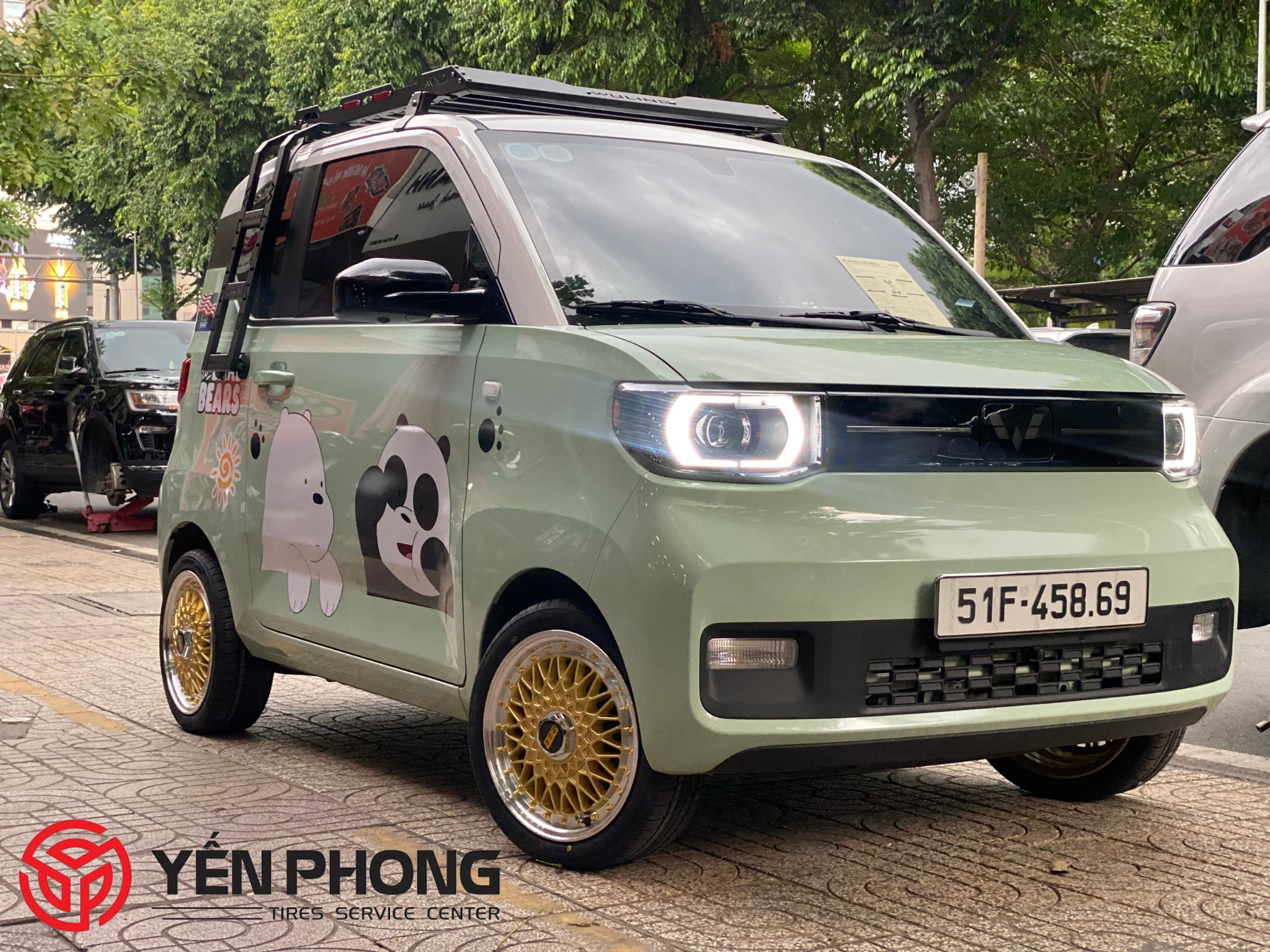 Thử thách độ mâm 14 inch cho ô tô điện Wuling Mini EV | Mâm Lốp Thành Phát