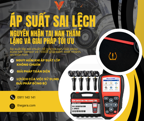 Áp suất lốp sai lệch – Nguy cơ tai nạn và giải pháp an toàn