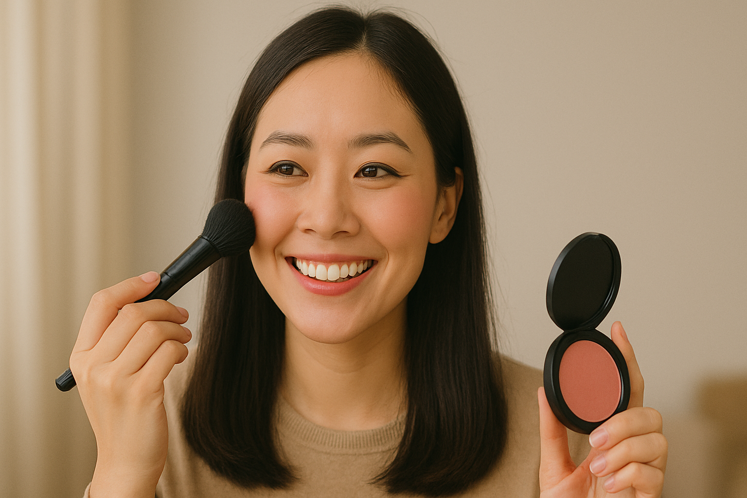 PHẤN TRANG ĐIỂM MÁ HỒNG – BÍ QUYẾT TẠO ĐIỂM NHẤN CHO GƯƠNG MẶT RẠNG RỠ