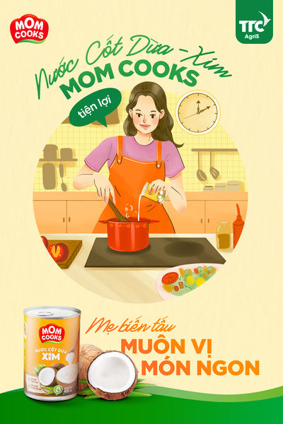 NƯỚC CỐT DỪA XIM - MOM COOKS TIỆN LỢI GIÚP MẸ BIẾN TẤU MUÔN VỊ MÓN NGON