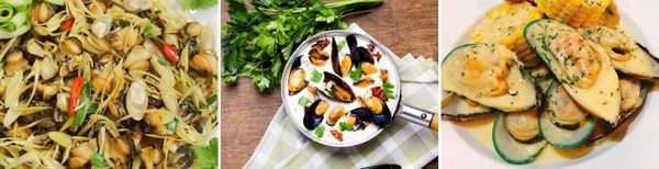 Cách làm vẹm xào sả ớt, vẹm xào cốt dừa, vẹm xào bơ tỏi thơm ngon