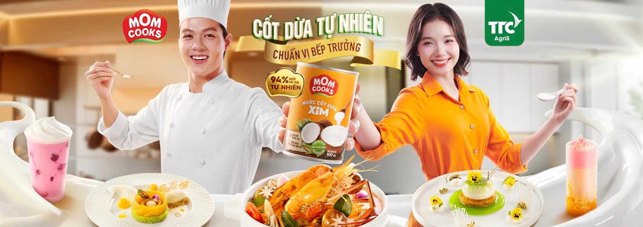 Nước cốt dừa đóng hộp Xim MomCooks từ nước cốt dừa tươi