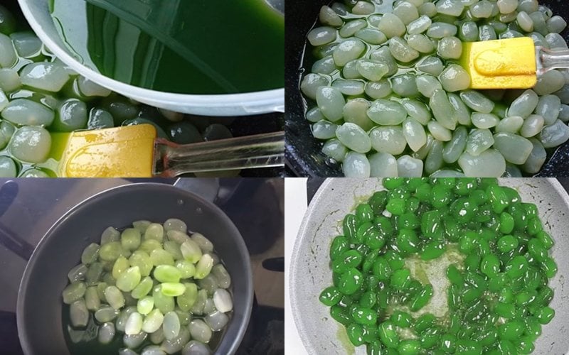 Cách làm hạt đác rim lá dứa