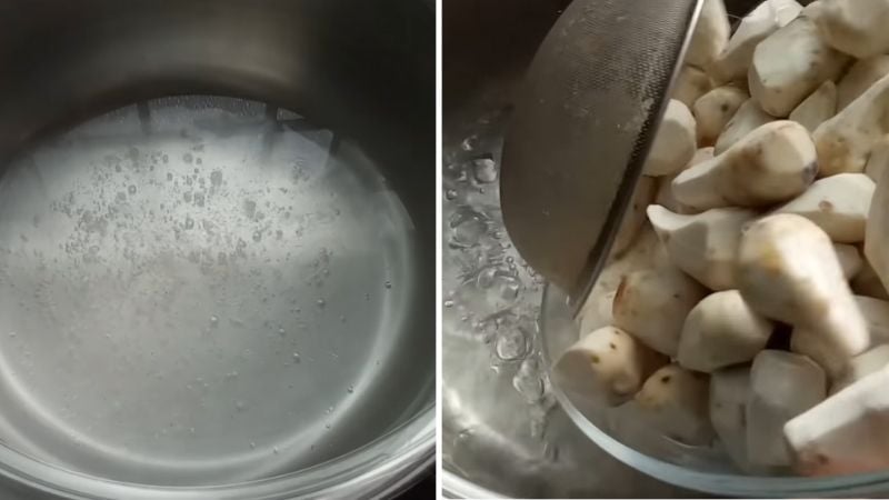 Nấu khoai môn làm chè khoai môn