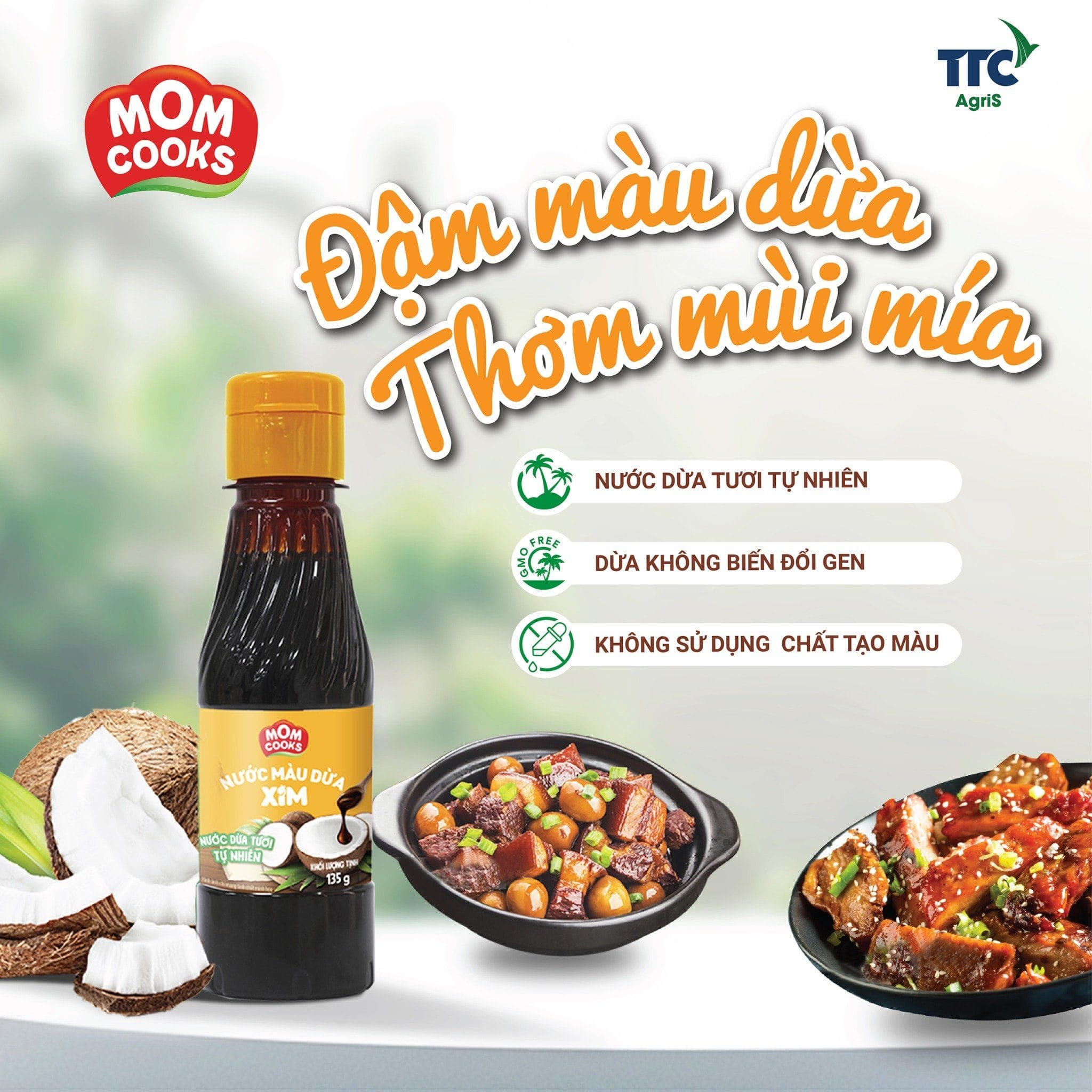 Nước màu dừa XIM - Mom Cooks giúp món cá chẽm chiên giòn đậm đà hương vị