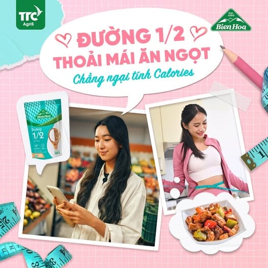 Đường 1/2 calo Biên Hòa tốt cho sức khỏe