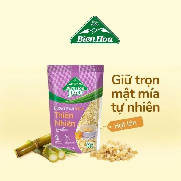 Đường phèn vàng Bien Hoa làm gỏi tai heo bắp cải