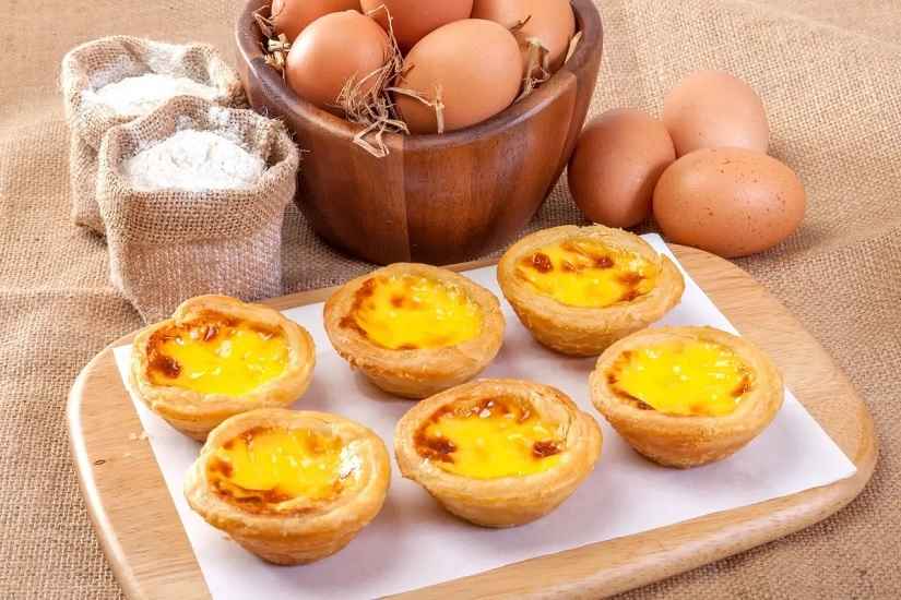 bánh tart trứng bằng nồi chiên không dầu