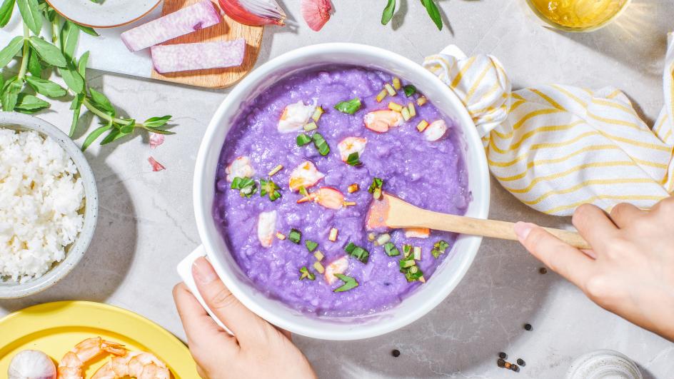 Hướng dẫn nấu canh khoai mỡ tôm tươi