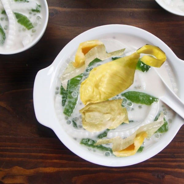 làm chè dừa dầm sầu riêng