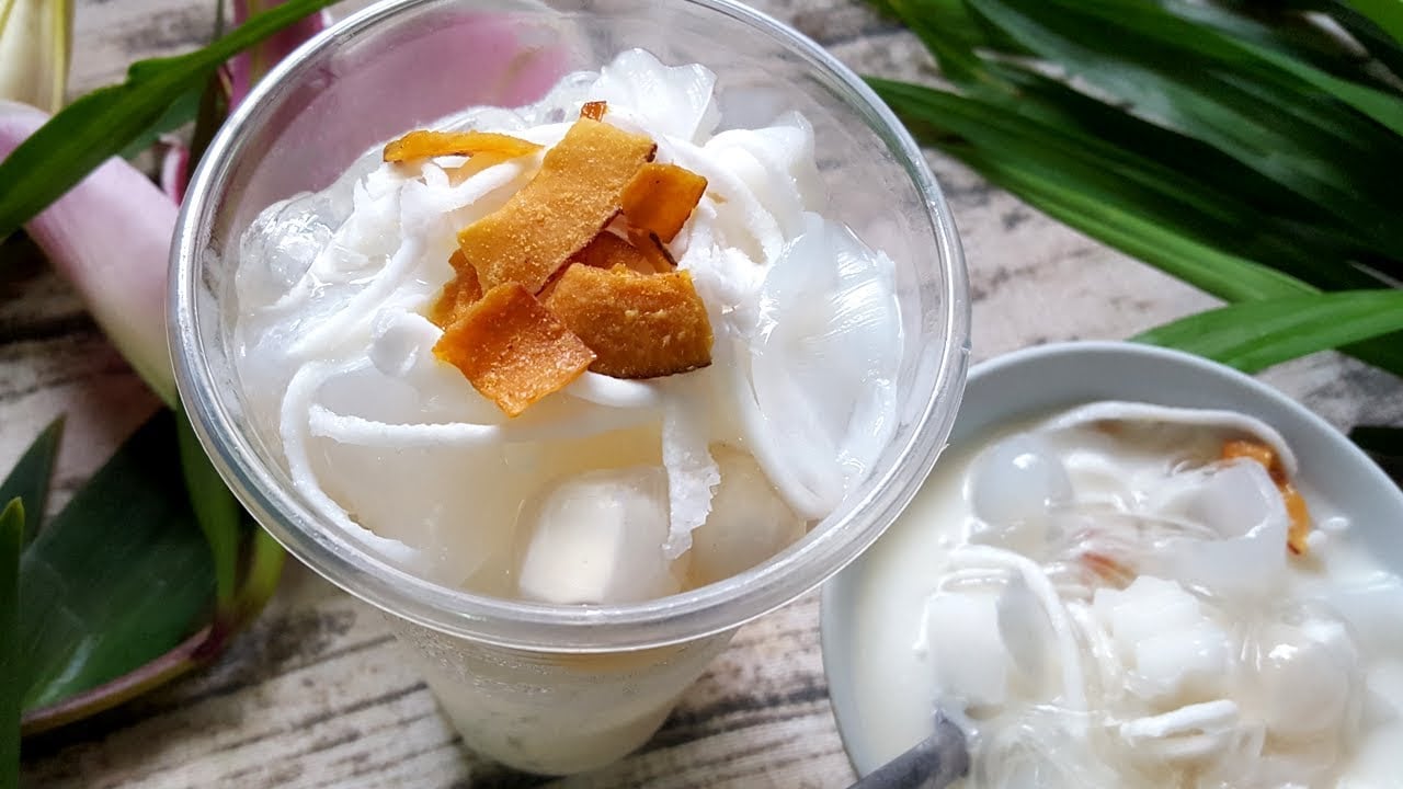 Món chè dừa dầm béo ngậy