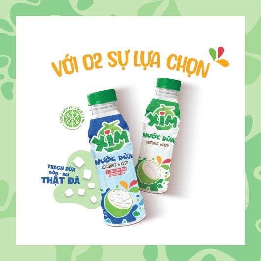 Nước dừa Xin thạch uống kèm sup bí đỏ