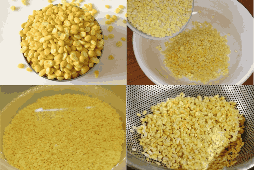 Ngâm và nấu đậu xanh nấu chè thưng